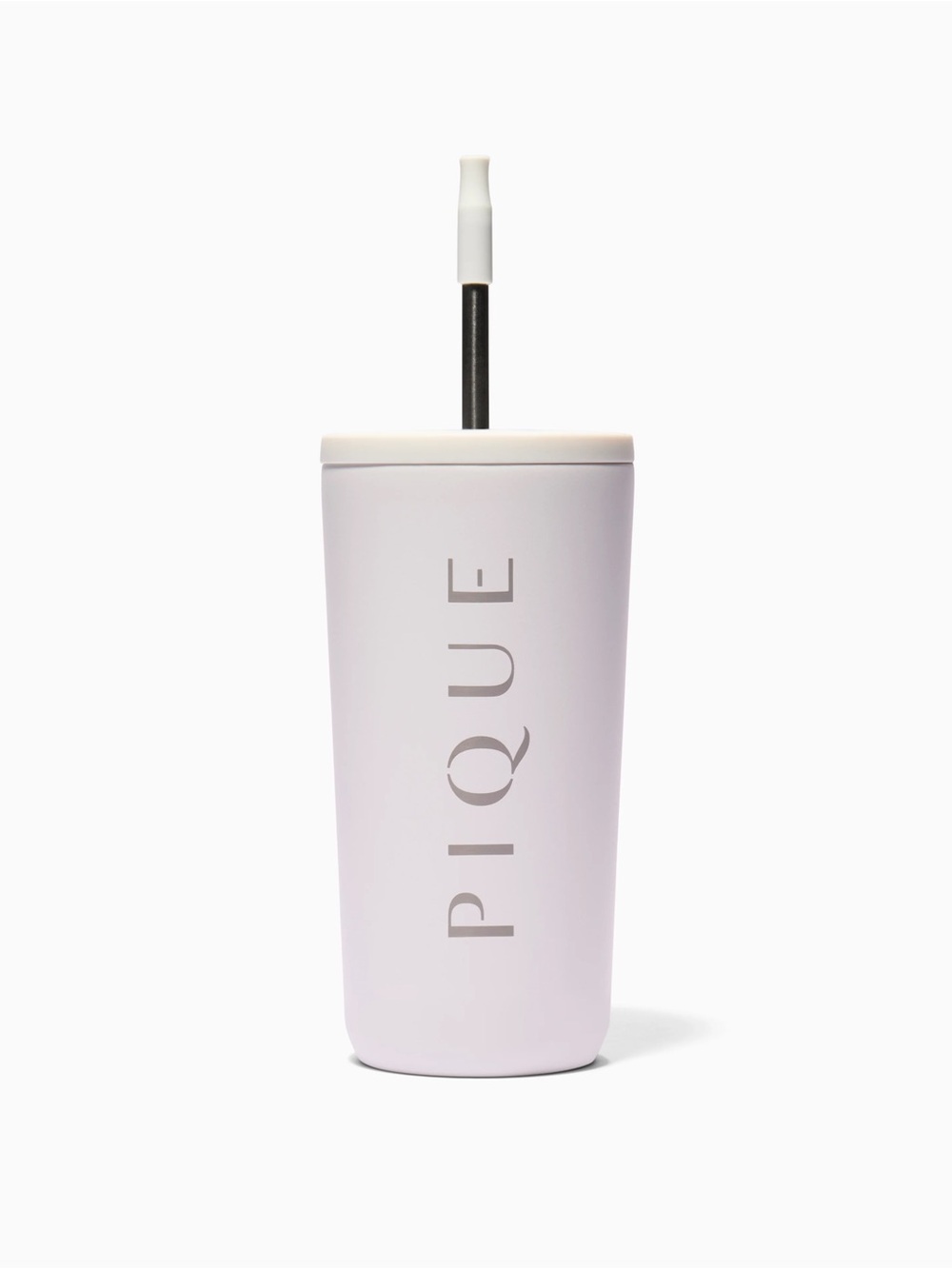 Pique white Insulated Tumbler with Straw